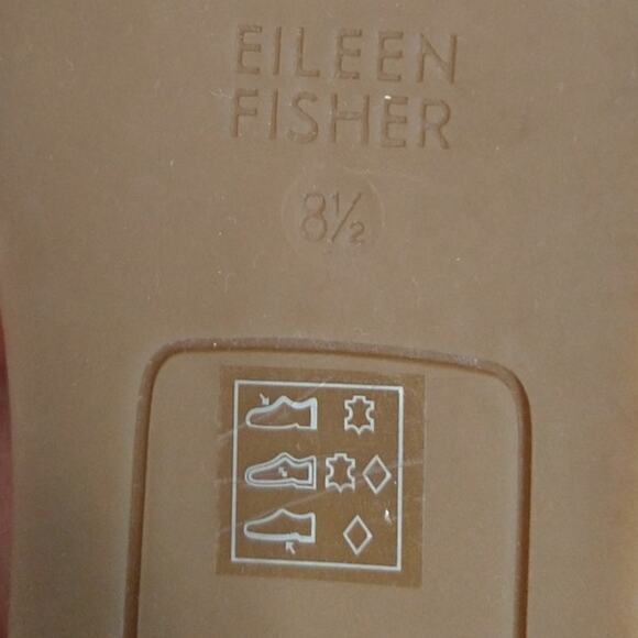 Eileen Fisher Metallic Lala Espadrille Flats Sandals Zip Back 8.5 Taupe - Picture 10 of 10